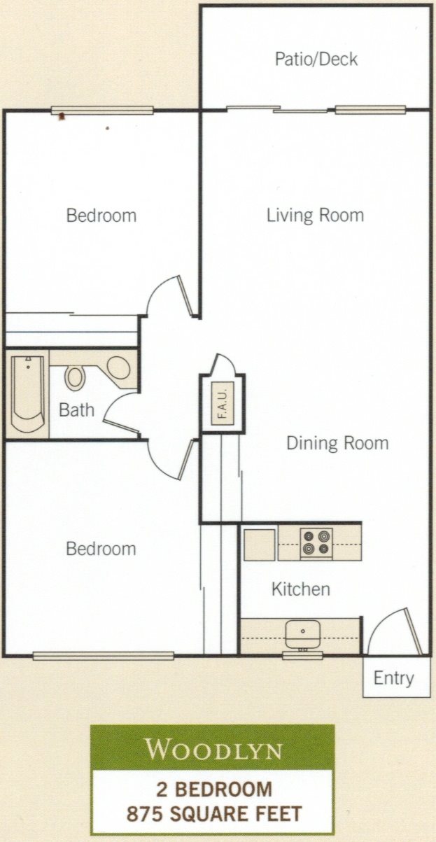 CA_Redwood City_Sequoia Redwood City_Floor Plan Woodlyn_Two Bedroom One Bathroom CA_Redwood City_Sequoia Redwood City_Floor Plan Woodlyn_Two Bedroom One Bathroom